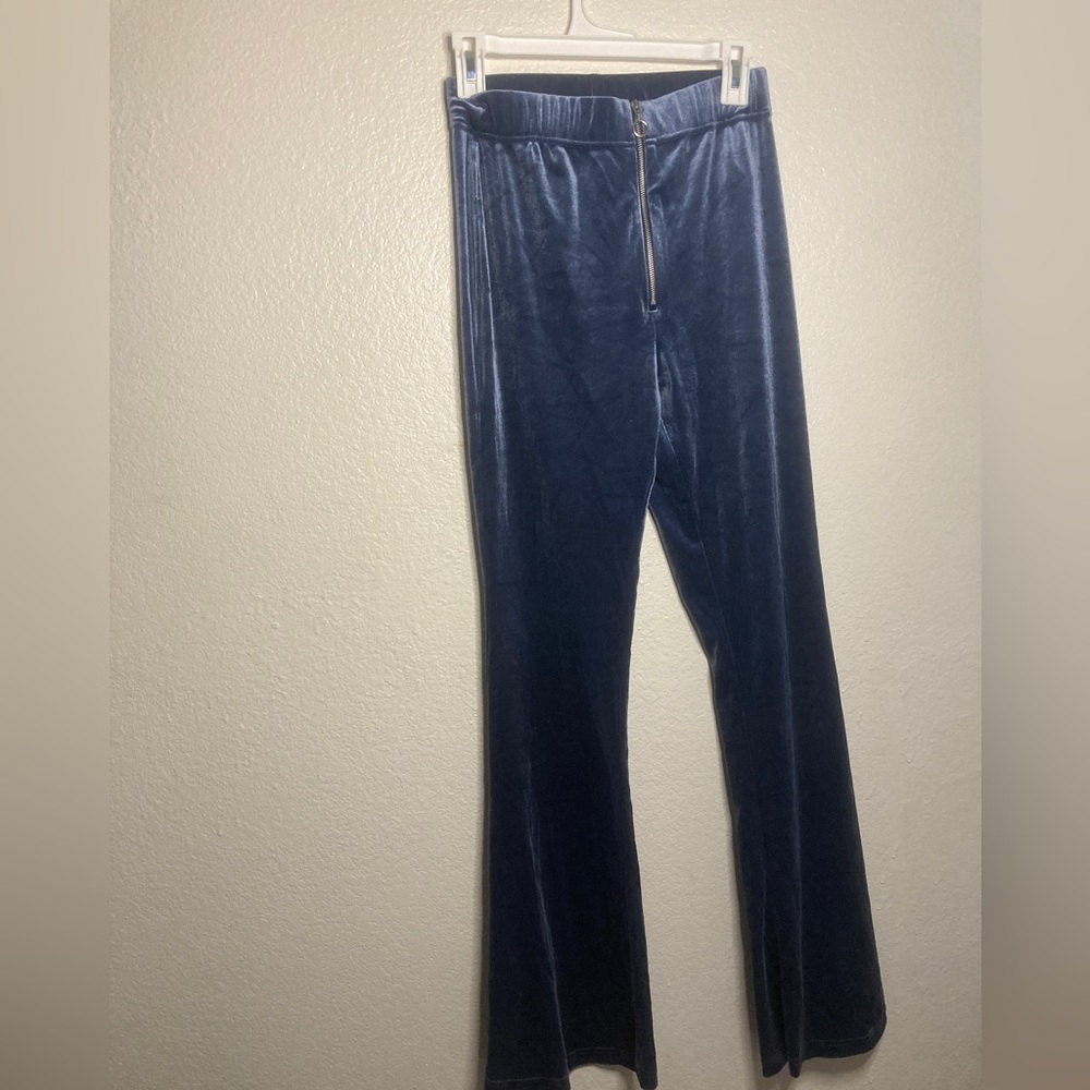Blue velvet pants